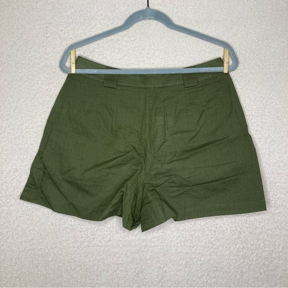 Tuckernuck Army Green High-Rise Safari Shorts-Women’s M-Summer-Vacation-Casual - Picture 3 of 8